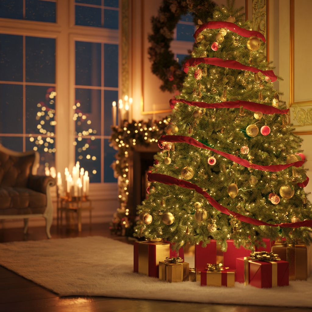 Seizoensgebonden decoratie met kerstthema